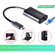 Type-C to LAN network cable for Macbook Air, Macbook Pro M1, M1 Max, M1 Pro, Intel