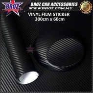 Matte Carbon Black Vinyl Film/ Carbon Fibre Sticker 5D Car Kereta/Motor Sticker Wrap