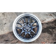 New Car Sport Rim WORK EMOTION CP2 Wheels 15x8.25J 8x100/114.3 ET25 Black Lip - READY STOCK