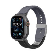 AMAZINGTHING - Apple Watch 錶帶 勞力士款手錶帶｜親膚矽膠雙色設計｜金屬磁吸錶扣一吸即戴｜自由調節