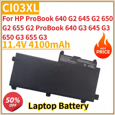 New CI03XL Laptop Battery 11.4V 4100mAh for HP ProBook 640 G2 645 650 G2 655 G2 ProBook 640 645 G3 6