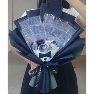 Bouquet Rangka duit lelaki/rangka duit/bouquet untuk lelaki/bouquet biru/money bouquet for men/bouqu