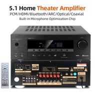 5.1 Home Theater System Power Amplifier Support Microphone Karaoke HDMI Bluetooth Optical Coaxial TV ARC, USB Lossless Music Flac/Ape