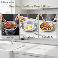Frying Pan 410 Stainless Steel Frying Pan Uncoated Fry Pan For Daily Cooking