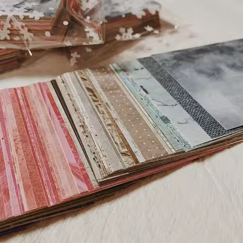 150 Sheet Rainbow Color Texture Background Small Craft Paper Junk Journal Ephemera Album Collage Scr
