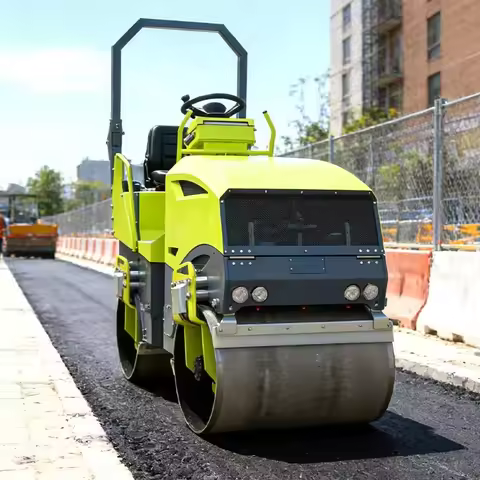 Customized 3 Ton Double Drum Vibratory Ride-On Diesel Road Roller, Asphalt Paving Compactor