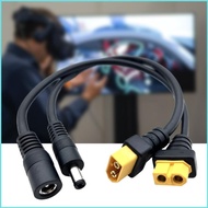 RUN XT60 T Plug Male Female Connector to DC5525 Power Cable for Fly FPV Multirotor