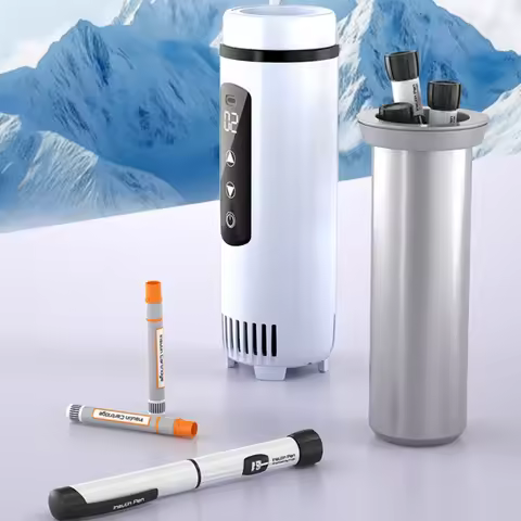 Digital 30H Insulin Cooler Mini Refrigerator Temperature Control Portable Medication Cooling Box Sto