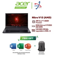 ACER NITRO V15 ANV15-41-R0DZ 15.6" GAMING LAPTOP ( R5-6600H 8GD5 512SSD / RTX3050 6GDR6 / WIN11H / O