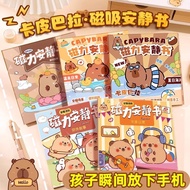 MILLIE Buku Magnet Kapibara Comel Kids Learning Cartoon Magnetic Book DIY Quiet Book Cute Capybara E