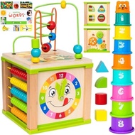 Wooden Activity Cube For 1 Year Old - 1 Year Old Boy Gifts - 1 Year Old Boy Toys - Educational Toys 