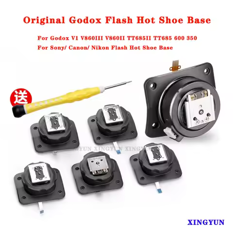 Original Godox Flash Hot Shoe Base -For Godox V1 V860III V860II TT685II TT685 600 350/For Sony Canon