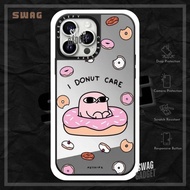 I Donut Care Mirror Phone Case Compatible for iPhone 16 Pro Max 16 Plus 15 Pro Max 14 Pro Max 13 Pro