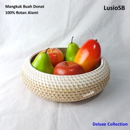 PUTIH Lusiosb Rattan Fruit Bowl White Fruit Basket Fruit Basket Basket