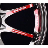 JDM Japan Rays Engineering VOLK Racing CE28 CR II Black Edition - high quality rim sticker