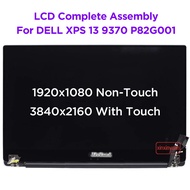 NEW Original 13.3" Touch Screen Complete Assembly For Dell XPS 13 9370 P82G001 LCD Display Panel Replacement UHD4K 3840x2160 Upper Half Set
