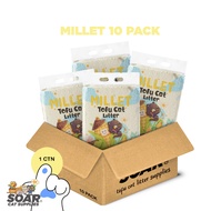 SOAR Millet Tofu Cat Litter 6L/2KG Tofu Pasir Kucing 10 Packs (1 Carton)小米猫砂10包套装