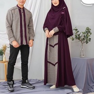 KEMEJA Asoka Couple Couple Clothes Syari Gamis Set Muslim Koko Shirt Fashion Eid Suit