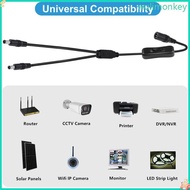 WU 40cm Length Power Splitter Cable Wire DC5521 5525 to DC5521 5525 Connectors Adapter Cable Convers