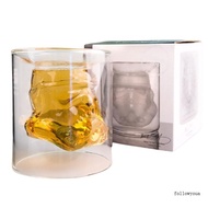 fol for Creative Liquor Decanter 750ml  Boron Glass Bottle Double-layered Glass Cup Decanter for Liquor Bourbon
