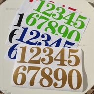 Waterproof Number Sticker 0-9 Gold House Serial Hollow Coding pvc Letter Label