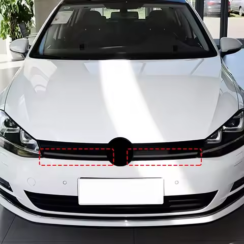 2pcs for Golf 7 7.5 Rline Car Grille Decorative for VW Bright Black Logo Cover Up Grille Strips Car 