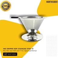 V60 STAINLESS STEEL Coffee DRIPPER | Best PAPERLESS METAL COFFEE DRIPPER Code 865