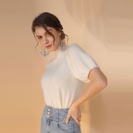 AVVJOY | 半高領針織短袖毛衣