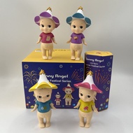 4Pcs/Set 7.5cm Anime Sonny Angel Summer Festival Series Mini Figure Water Balloon Fan Q Version PVC 