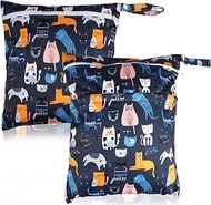 Maxmoc Pack of 2 Wetbag Nursery, Wet Bags, Nappy Bag, Waterproof Wet Bag, Reusable Wet Bag Nursery w
