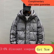 YQ62 2022Hooded Warm Fashion down Jacket Korean Style Loose Trend down Jacket Teen's Top Male Student Clothes