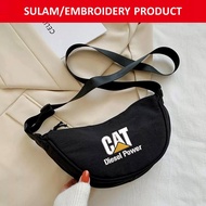 EMBROIDERY SULAM CATEPILLAR DIESEL POWER uniqlo Canvas Crossbody Shoulder Bag Tote bag Sling Bag