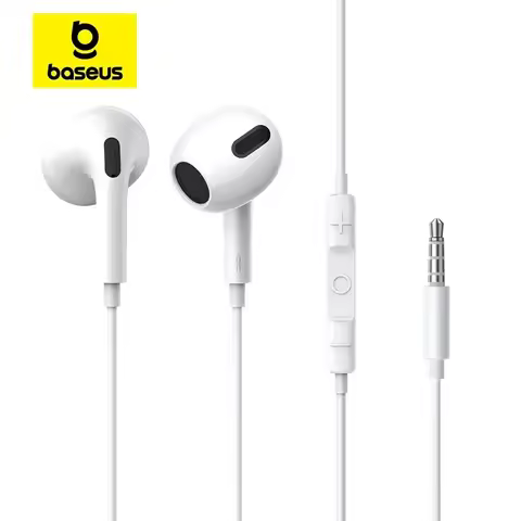 Baseus H17 3.5mm Wired Earphone with Microphone Wire-controlled in-ear Headphone For Music Sport In 
