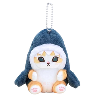 Mofusand鯊魚貓毛公仔吊飾 掛飾 (平行進口)