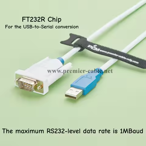 FTDI USB to RS232 Serial Adapter Cable UT232R-200 DB9 Connector with Thumb Screws USB to RS232 Conve