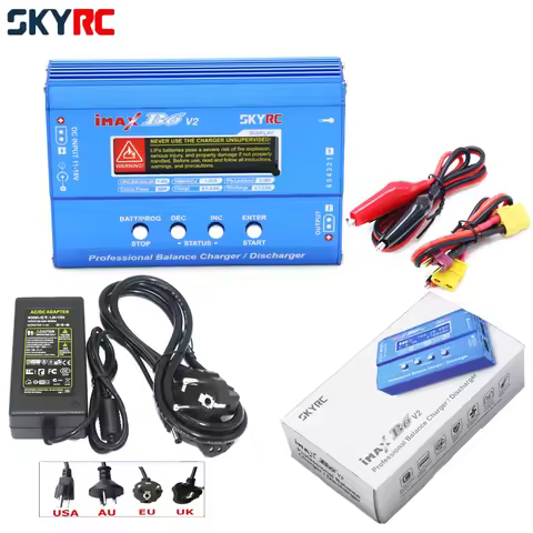 SKYRC IMAX B6 V2 Digital RC Lipo NiMh Battery Balance Charger With 12v 5A AC POWER Adapter(EU/US/UK/