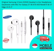 Original Samsung 3.5mm EG920 Headset in-Ear Headphone Earphones with Mic For Galaxy S8 A70 A50 Note8 9 J5 J7