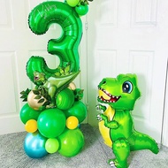 18pcs 4D Walking Dinosaur Foil Balloons Set 32inch Number Ballon Birthday Party Decorations Kids Toy
