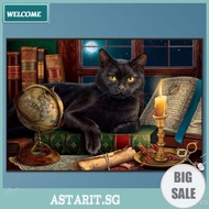 5D DIY Full Square Drill Diamond Painting Cat Kit Home Decor Art 65x45cm