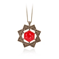 Elder Scrolls 5 Skyrim Ruby Cổ Bùa Hộ Mệnh Của Tháng 3 Mặt Dây Chuyền Zirconia Tự Nhiên Thời Trang S