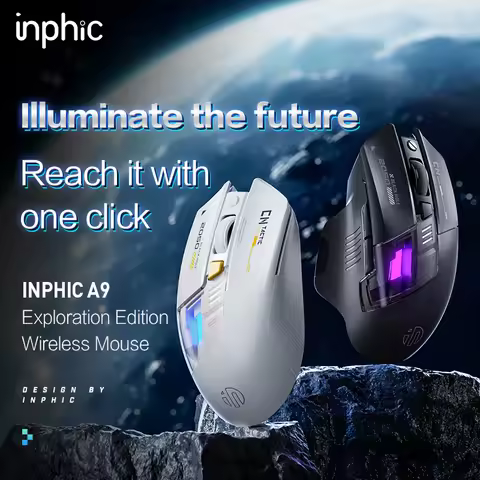 INPHIC A9 Wireless Bluetooth Quiet Mouse, a portable and ergonomic computer mouse suitable for both 