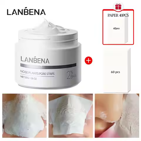 LANBENA [FREE Gift 40Pcs] Strip Aloe Vera Extracts To Remove Nose Blackheads And Whiteheads Pore Cle