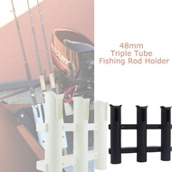 ♂﹍✠48mm Triple Tube Plastic Fishing Rod Holder Boat Kayak