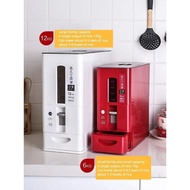 Great Japanese Style White & Red Rice Box Storage Container 6kg/12kg Premium Rice Dispenser