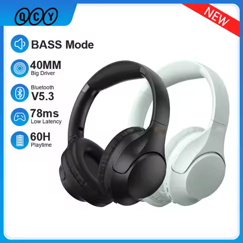 QCY H2 H2 Pro Wireless Headphones Bluetooth 5.3 BASS Mode Hifi Stereo Headset Over the Ear Gaming Ea