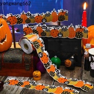 NORYX Halloween Border Sticker, Cartoon Wave Sticker Pumpkin Border Trim, Self Adhesive Cute Pumpkin
