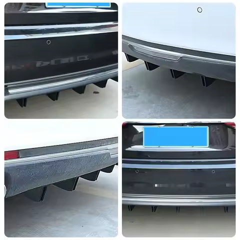 Universal Spoiler General Shark Fin Two-Section Car Rear Bumper Lip Diffuser for BMW E60 E46 E90 F10