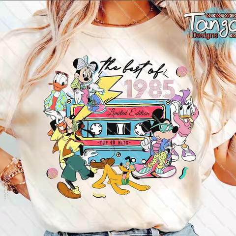 The Best Of 1985 Mickey & Friends Vintage Retro 80s Top Tee Limited Edition T Shirt Disney Top 40 Hi