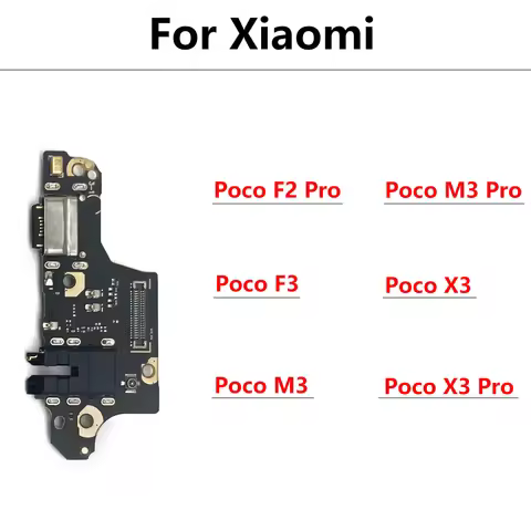 USB Charging Port Board Flex Cable Connector Parts For Xiaomi Poco X3 X5 X4 Pro 5G F3 F4 GT Micropho