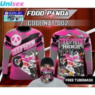 2025 FoodPanda Men's T-shirt Long Sleeved Fully Sublimated FoodPanda Long Sleeve T Shirt （No mask）